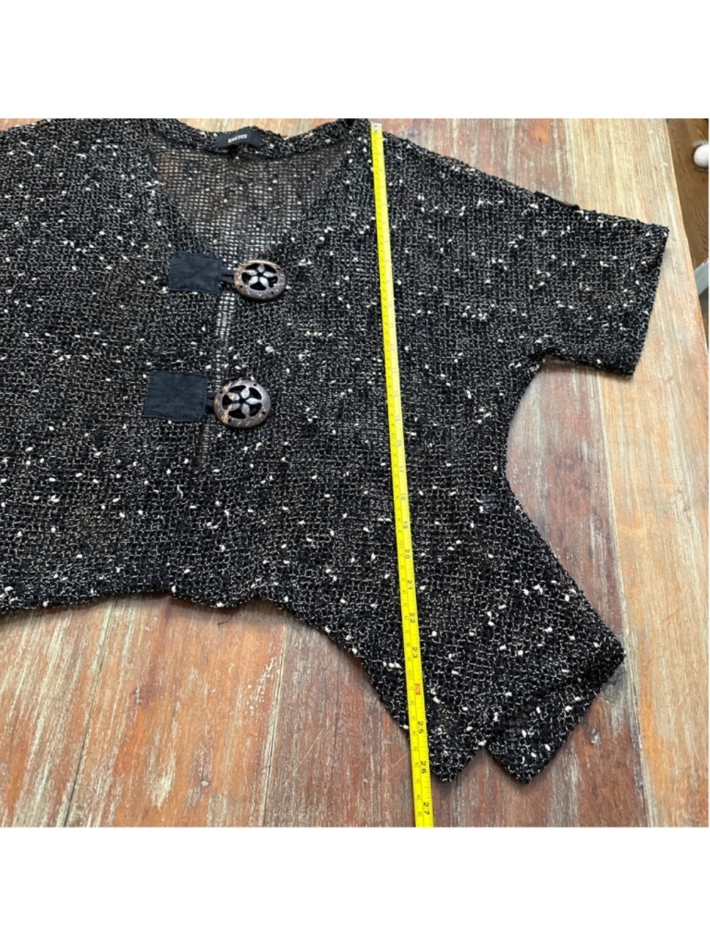 Kaktus Black Crochet Cardigan Large - Picture 11 of 14
